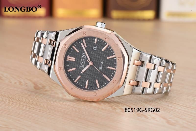 Orologio Polso LongBo 80519g Uomo Quarzo Data Elegante Bicolore Nero lac