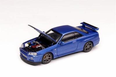Motorhelix 1:64 SKYLINE GT-R R34 V Spec II Diecast Model Car