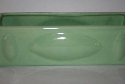 Haeger Pottery USA Rectangle Mint Green Pot Planter #1622