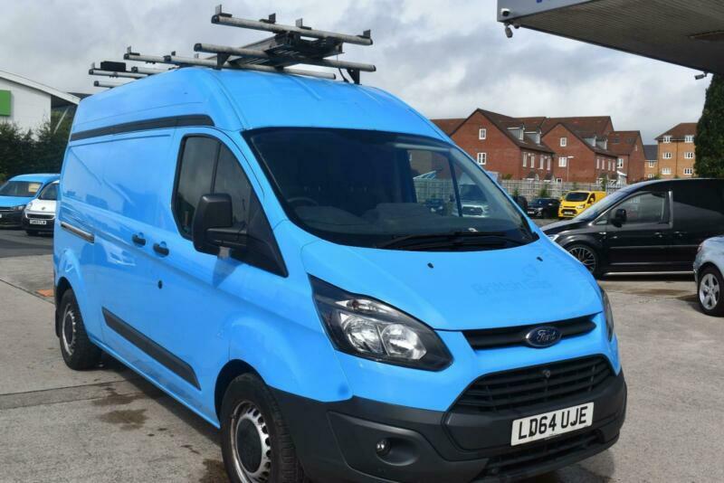 2014 FORD TRANSIT CUSTOM 330 L2 H2 LWB EX BRITISH GAS BLUE VAN AIR CON