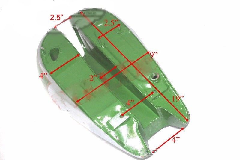 Petrol Fuel Tank Green Painted Chrome Plated BSA C11 Motorcycles 