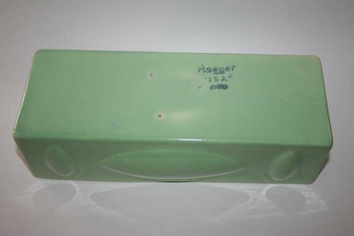Haeger Pottery USA Rectangle Mint Green Pot Planter #1622
