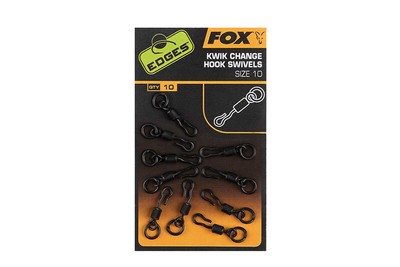 Fox Edges Kwik Change Hook Swivels Karpfen Wirbel Schnellwechsel Gr. 10 und 11