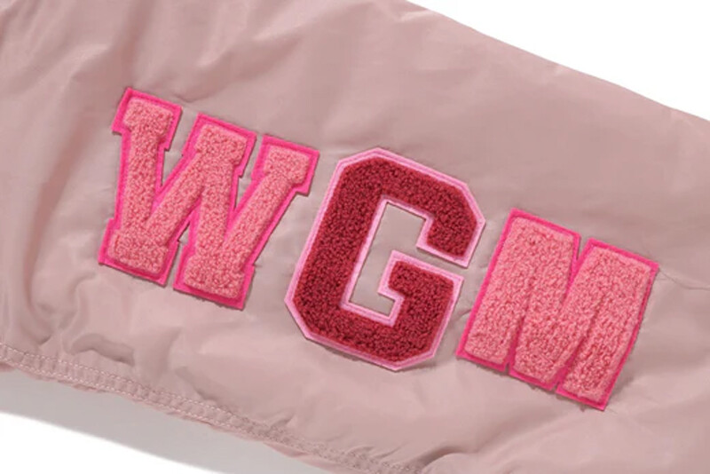 Pre-owned A Bathing Ape A Bathnig Ape Ladies' Shark Nylon Twill Ma-1 Jacket 1k80241005 In Pink