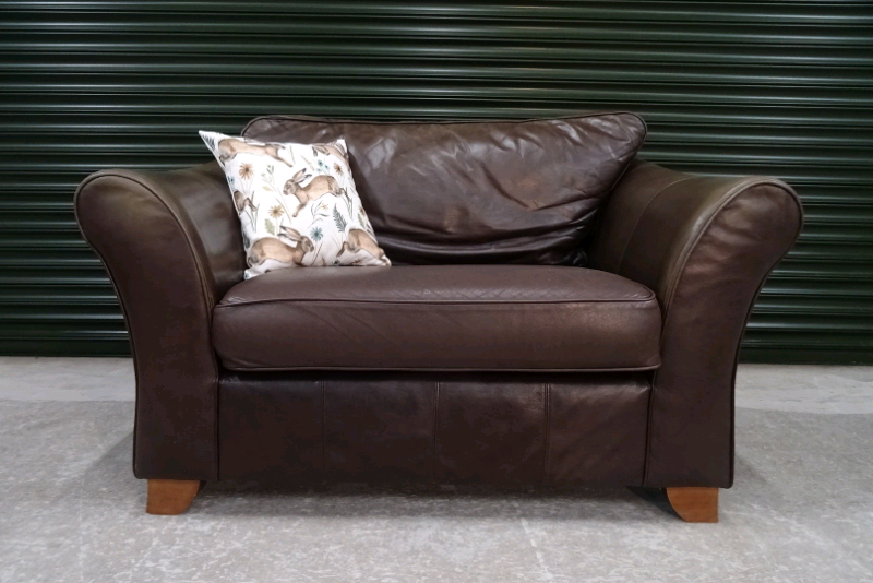 Brown Leather Corner Sofa and Chair in Leek, Staffordshire Gumtree