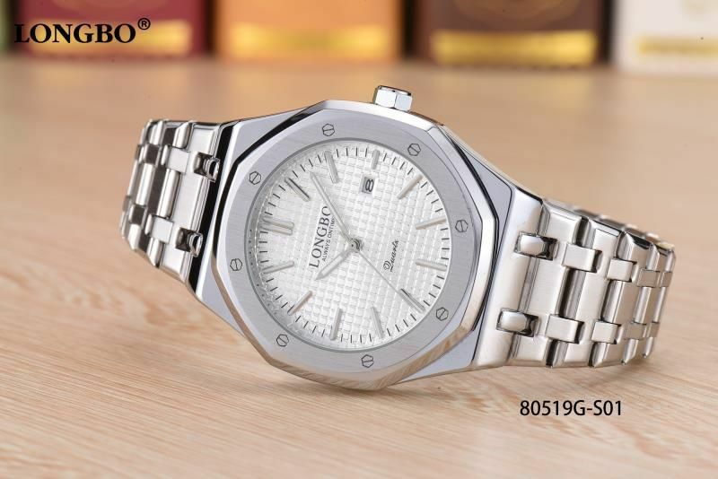 Orologio Polso LongBo 80519g Uomo Quarzo Data Elegante Silver Bianco lac
