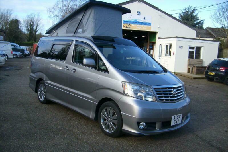 TOYOTA ALPHARD CAMPER VAN,MOTORHOME, 4 BERTHPOPTOP ROOFREAR KITCHEN