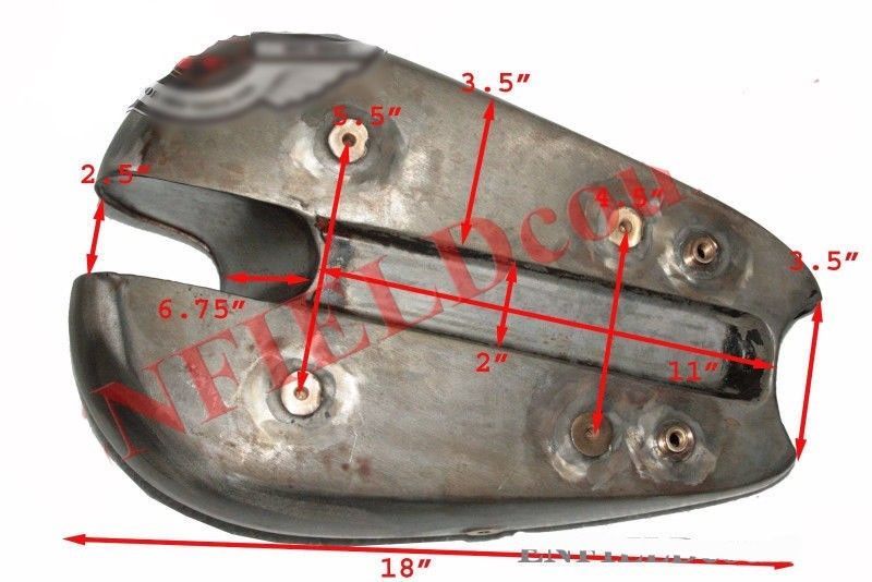 New Raw Bare Metal Petrol Gas Fuel Tank for Ariel Dollar 1930s Model Bikes  