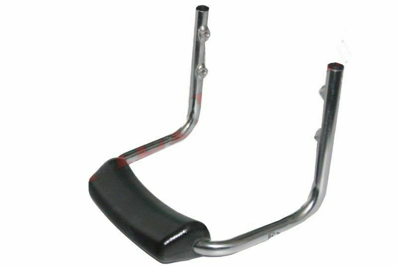 Fits Royal Enfield Bullet Classic Chrome Rear Back Rest Grab Bar+Rubber Back 
