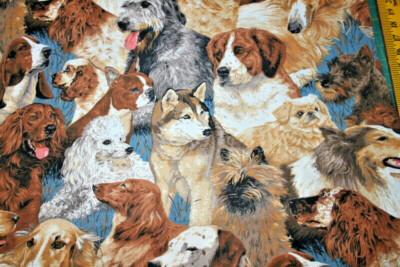 PURE BRED DOGS - 100% COTTON FABRIC
