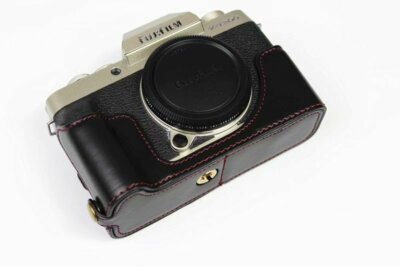XT200 Camera Bag PU Leather Half Body Bottom Opening Case for Fuji X-T200 XT200
