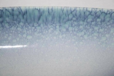 Royal Haeger USA Blue Sponge R-1745 / 46 Console Bowl & Candle Holders  #1801