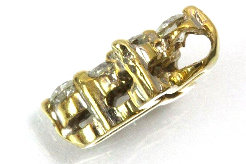 Pre-owned Jewelry By Arsa 0.3 Ctw Natural Diamond (g-h, Si) Solid 14k Yellow Gold Tiny Cross Pendant 10 Mm