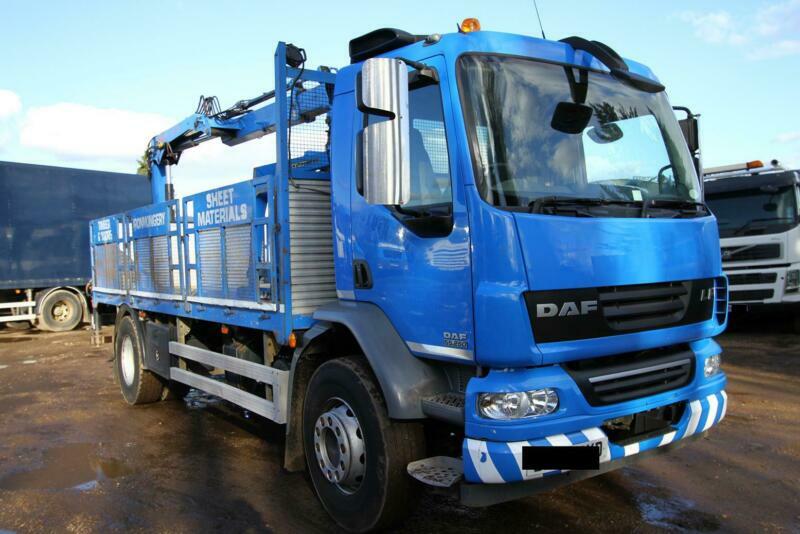 2011 DAF LF 55.250 4X2 DROP SIDE TRUCK WITH HIAB 111B1 HIDUO BRICK