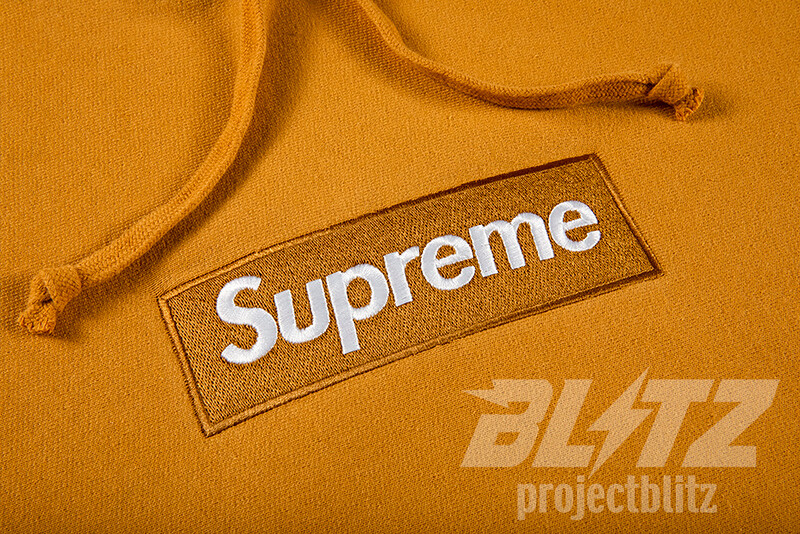 Pre owned Box Logo Hooded Sweatshirt Light Mustard M L Fw21 Hoodie In Yellow