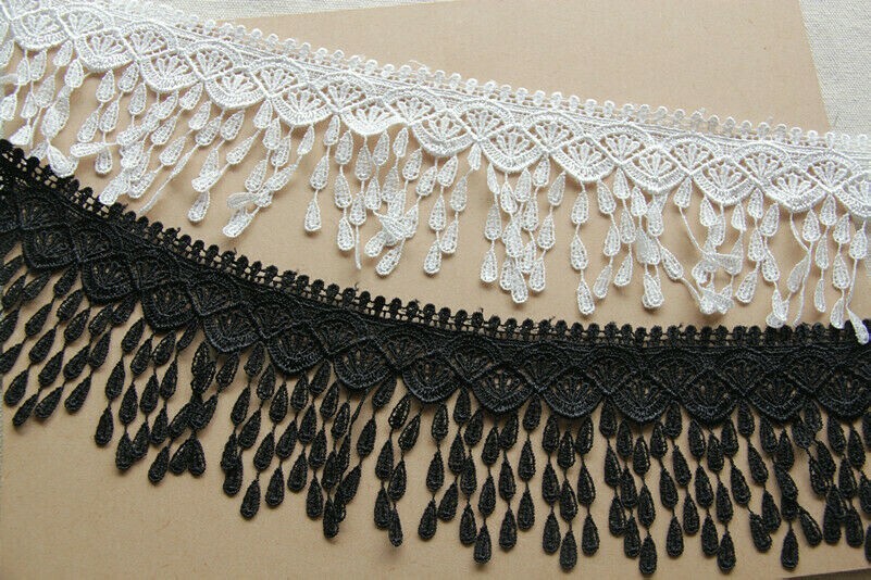 2Y Pizzo Ricamato Artigianato Gonna Abito Orlo Applique Frangia Cucito Ricambio