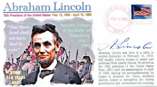 COVERSCAPE computer designed 210th anniversary birth of Abraham Lincoln cover