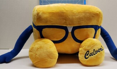 GIANT Culver's CURDIS CHEESE CURD KID Stuffed Promotional Plush Toy - RARE GIANT