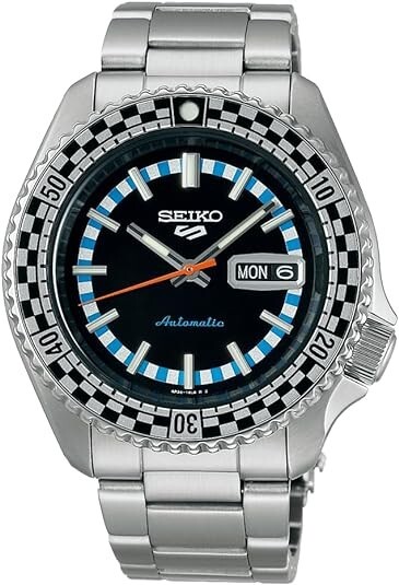 Pre-owned Seiko 5 Sports Special Edition Black Checkered Automatic Men's Watch