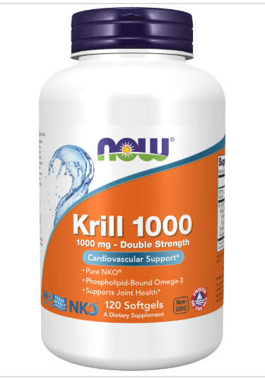 Now Foods Krill 1000, 120 капсул