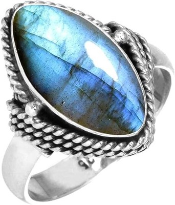 Labradorite Silver Ring, Handmade Gemstone Statement Ring, Unique Jewelry Gif