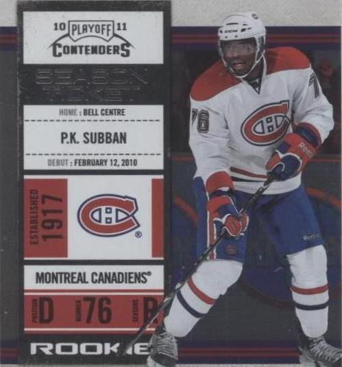 2010-11 Panini Playoff Contenders - P. K. Subban #142