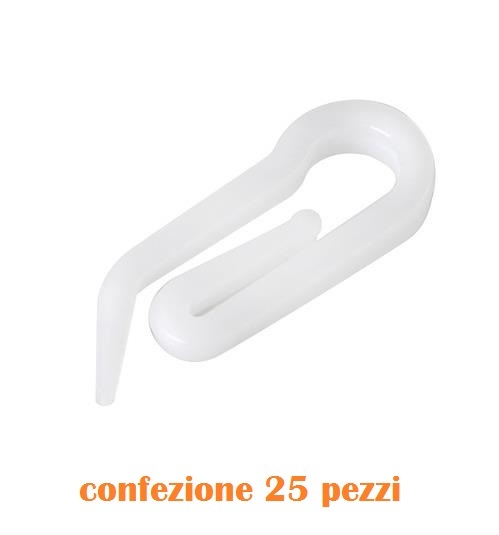 Confezione 25 Ganci Gancetti Proboscide Paperini Per Riloga Fascia Tende dfh