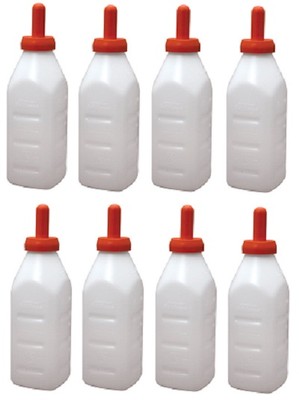 (8)  Fairchild #  972 Advance 2 Qt Calf  Livestock Snap Feeder Nursing Bottles