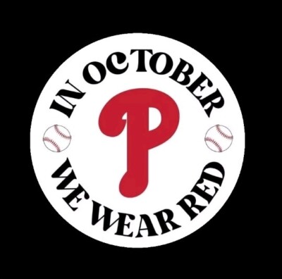 Philadelphia Phillies Car Magnet Red October Laminated