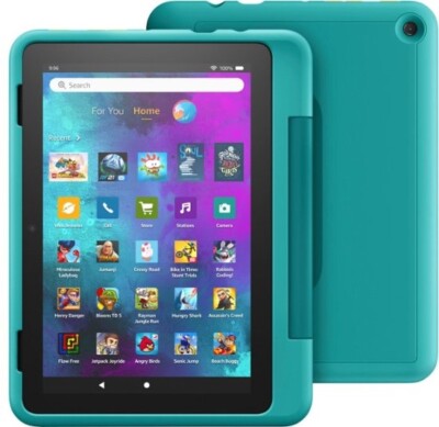   NEW 2023 Amazon Fire HD Kids PRO Tablet 8'' HD 32GB Storage - Hello Teal   