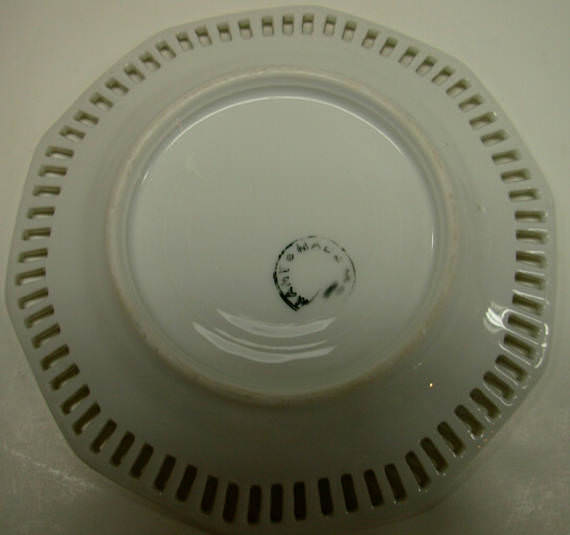 Minnesota State Capitol Souvenir Plate, Pearl Lustre Reticulated Porcelain Dish
