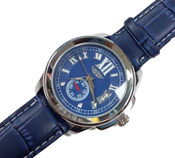 Orologio Polso YK G5126 Uomo Analogico Quarzo Data Elegante Moda Blu lac