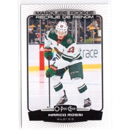 2022-23 O-Pee-Chee Marquee Rookie Card # 544 Marco Rossi Minnesota Wild. rookie card picture