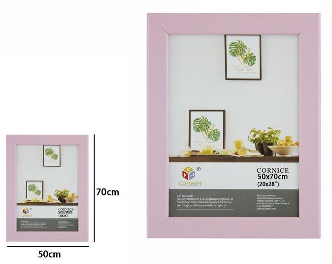 Cornice Per Foto Fotografie Quadri Tele Dimensioni 50x70cm Rosa dfh