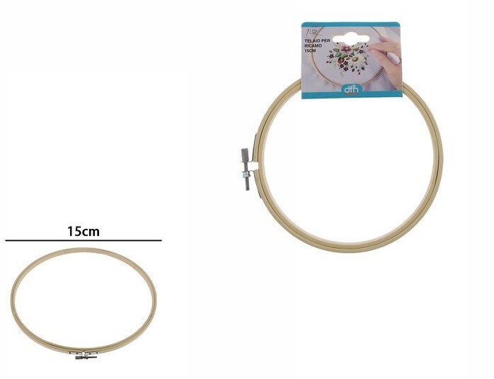 Telaio Circolare Da Ricamo In Legno Con Vite Diametro 15cm dfh