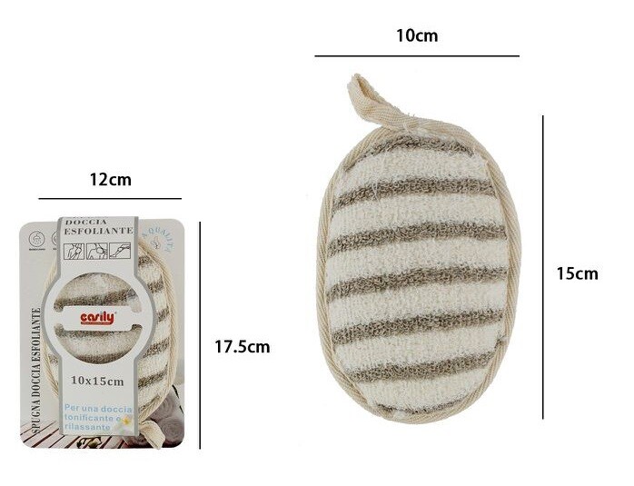 Spugna Doccia Bagno Esfoliante Cura Pelle Corpo 69588 dfh