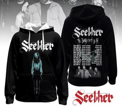 Seether The Surface Seems So Far Tour 2024 Hoodie 3d - all printed