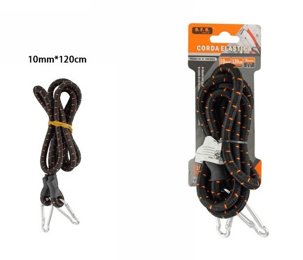 Corda Elastica Molla Porta Pacchi Con Moschettoni Bici Auto 120cm dfh