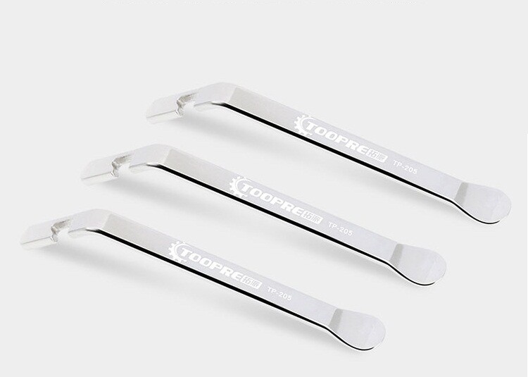 Reifenheber 3er Set Edelstahl Reifen Montierhebel Fahrradwerkzeug Silber Schwarz