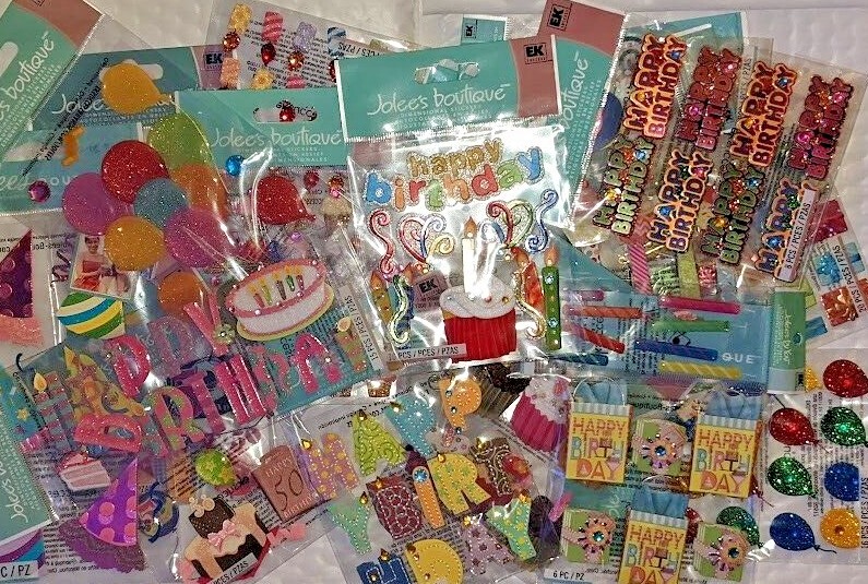 Jolee's Boutique Stickers HAPPY BIRTHDAY -Retirement - 50th BDAY -YOU PICK - NEW