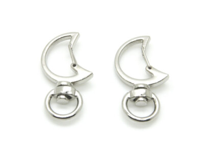 5 pcs DIY Metal Snap Hook Moon Lobster Clasp Lanyard Pendant Keyring Keychain