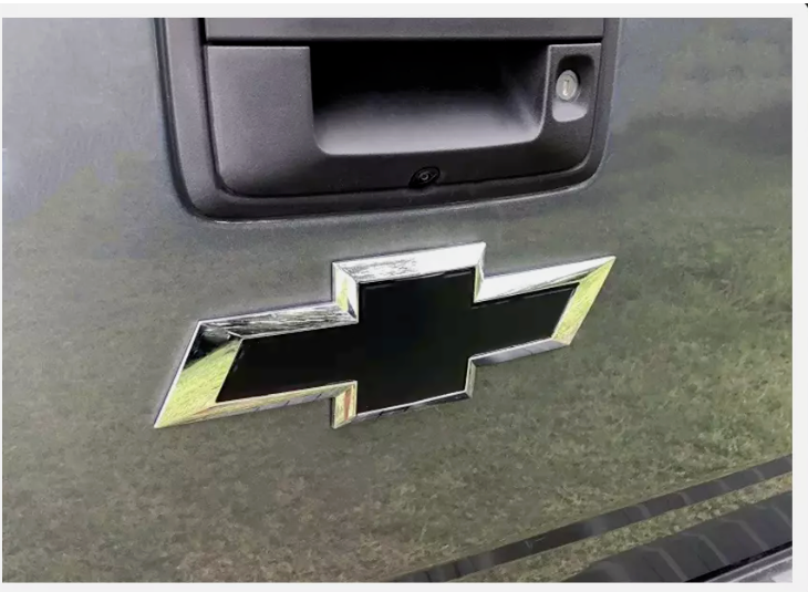 2015-2020 Colorado BowTie REAR Set PLASTIC OVERLAY in Matte Black