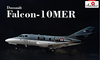 Amodel 72340 - 1/72 Dassault Falcon 10 MER Airplane, scale plastic model kit