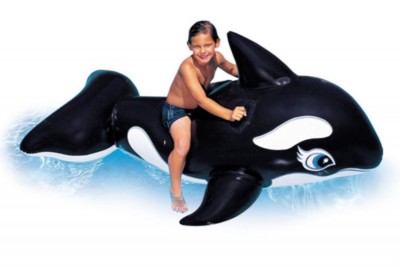 Intex Reittier Großer Wal Wasserspielzeug Schwimmtier Wasser Reiter aufblasbar