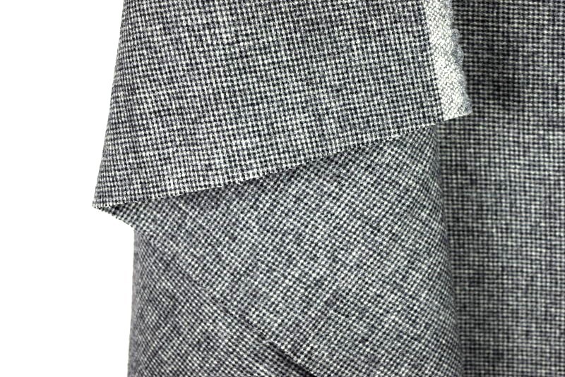 Vtg Charcoal Soft Luxe Wool Woven Sewing Fabric Craft Medium Weight 48
