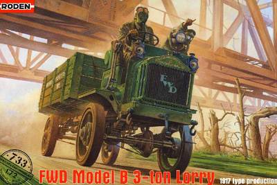 Roden - Fwd Model B 3 Tone Lorry USA 1:72 First American Truck Model Kit