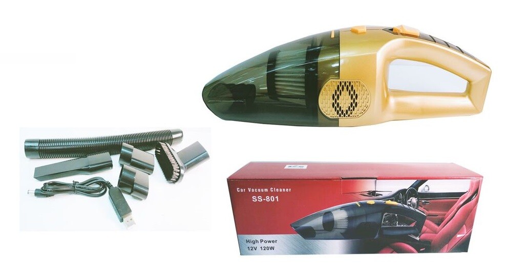 Aspirapolvere Da Auto Portatile 12v 120W Usb Ss-801 Camper Tappetini cir