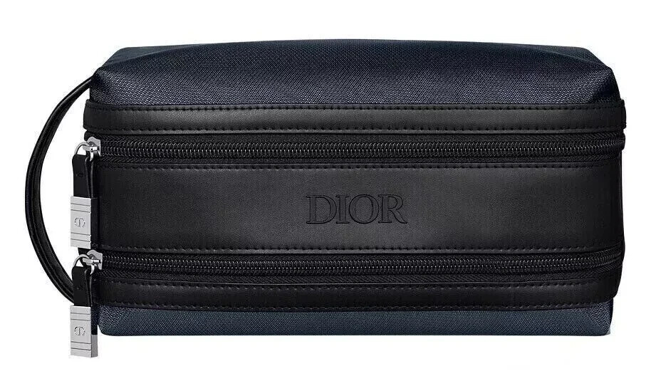 NIB Dior Navy & Black Toiletry Bag Dropp Kit Pouch Travel
