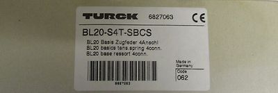 TURCK BL20 S4T SBCS Basic Zugfeder Module 6827063