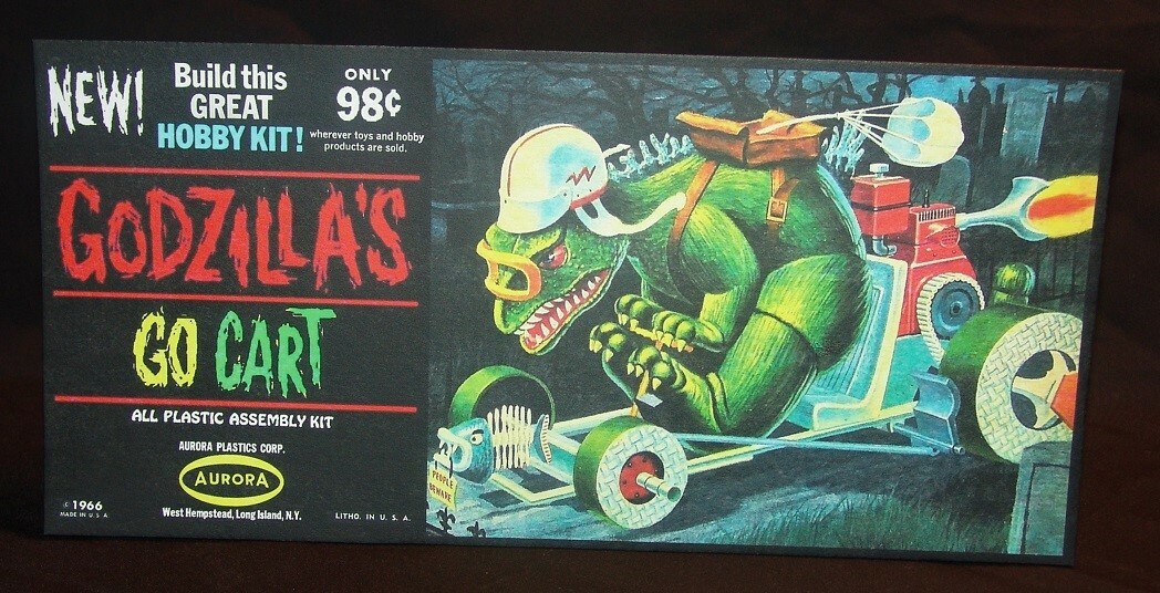 Aurora 1966 Godzilla's Go Cart repro mini standee (NEW)